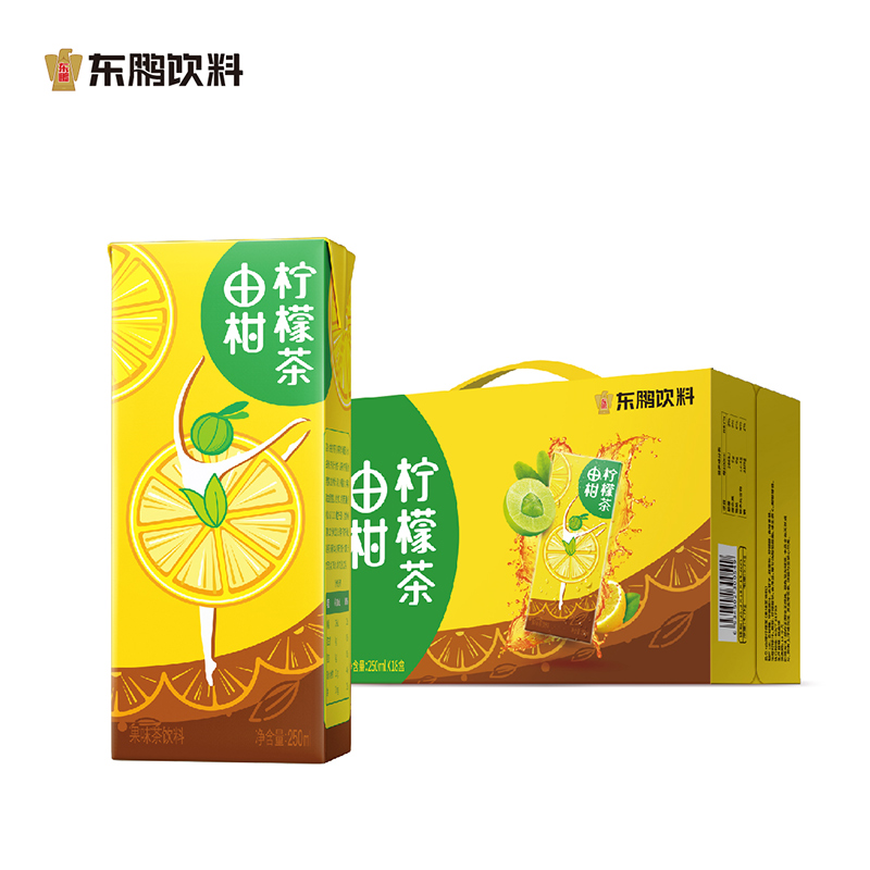 东鹏饮料 由柑柠檬茶250ml*18盒加油柑的柠檬茶