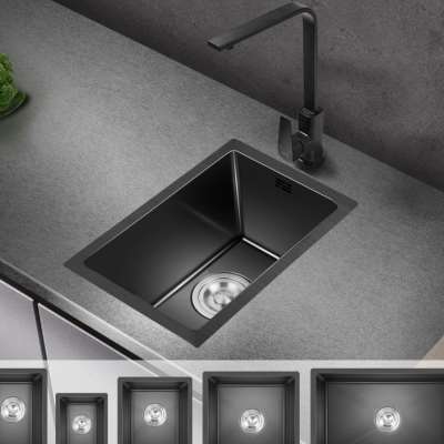 纳米厨房手工小水槽单槽304不锈钢洗菜盆台下迷你吧台水池洗碗槽