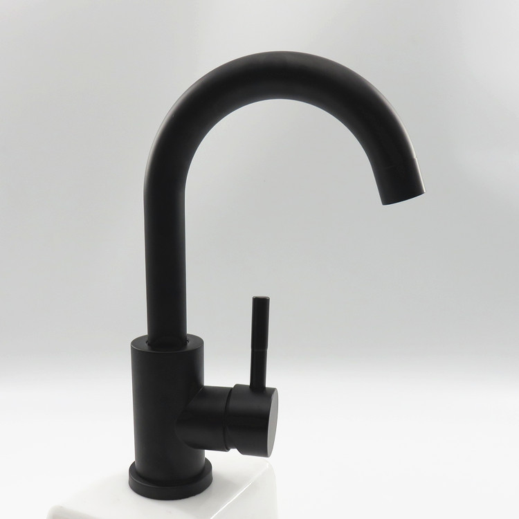黑色厨房360度旋转水龙头 欧式304不锈钢洗菜盆水槽台盆冷热龙头