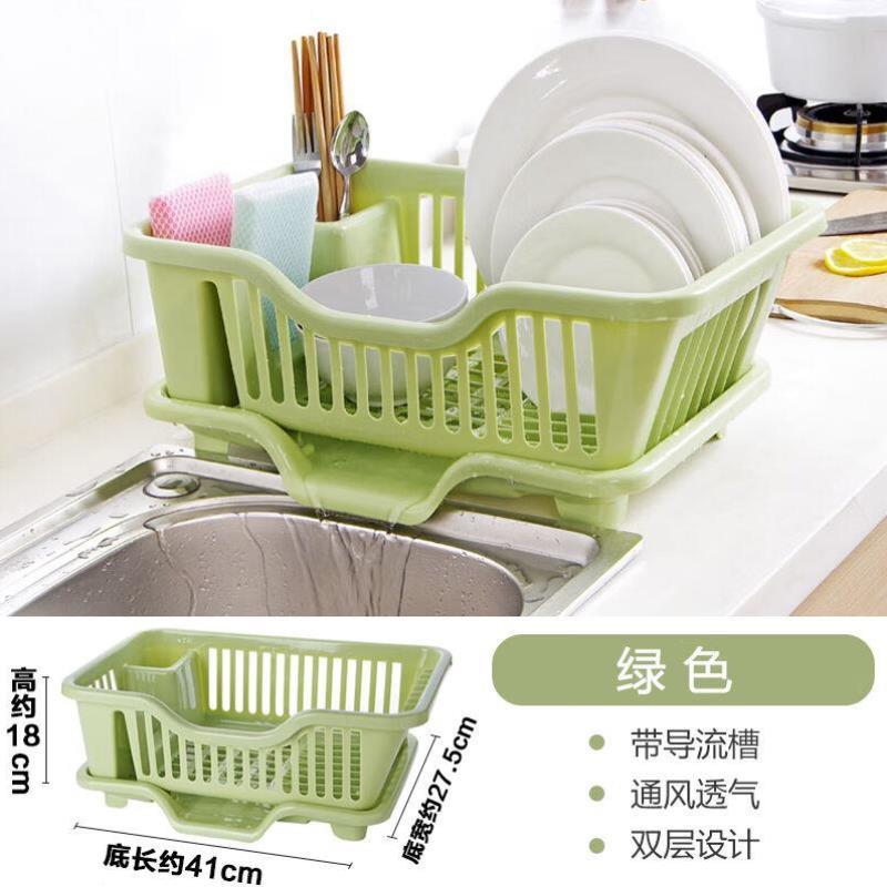 厨房碗筷沥水架碗碟置物储物架收纳盒水槽沥水篮子塑料台面