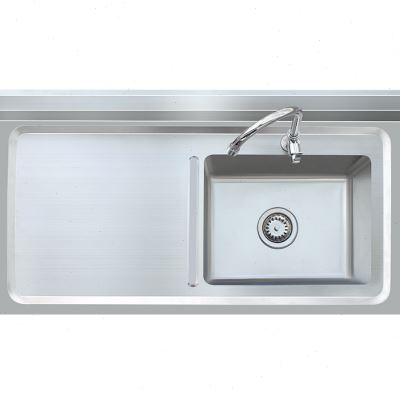 优质不锈钢水槽带支架平台洗碗池洗菜盆单双槽厨房一体式台面水池