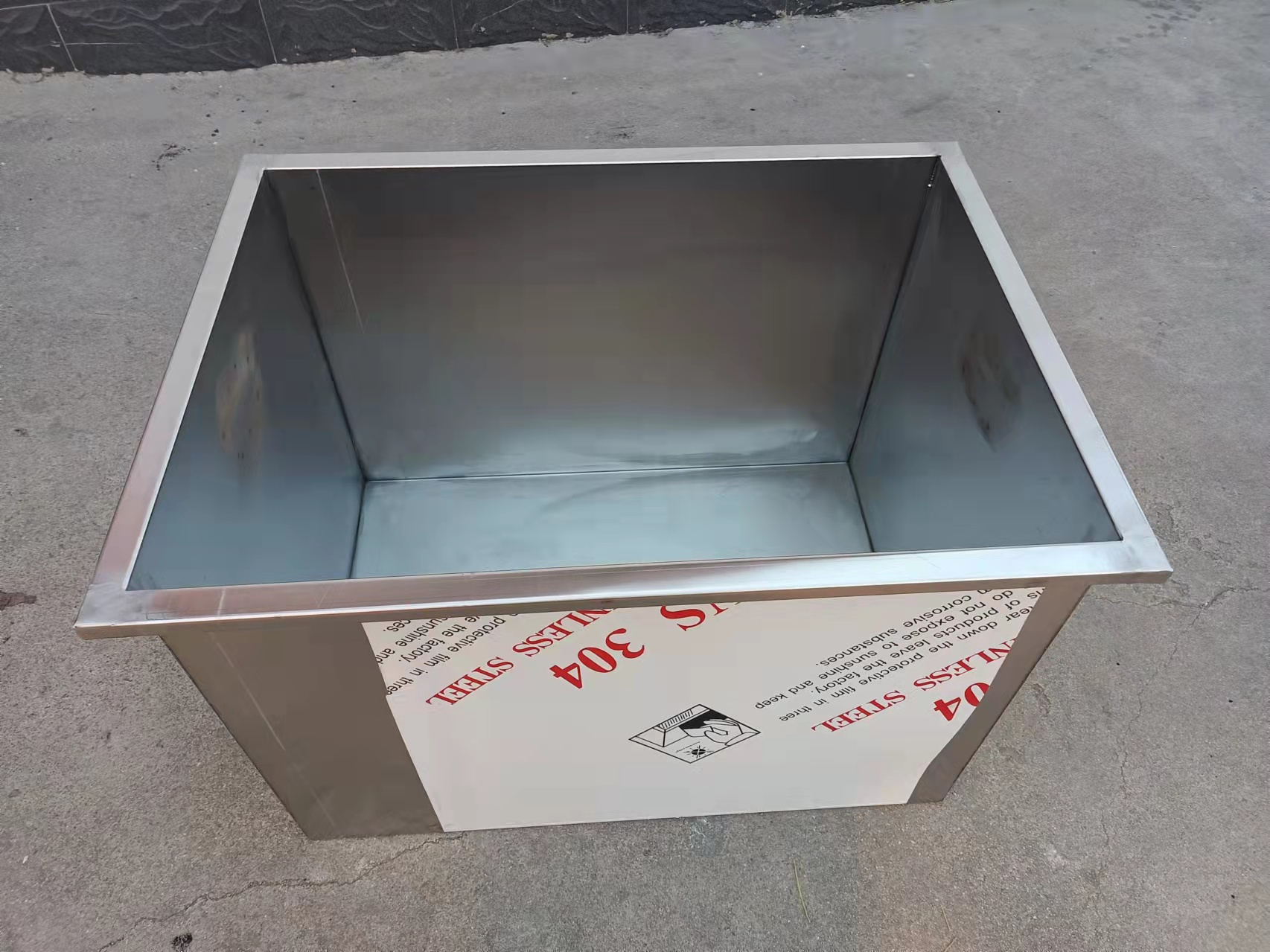 定制304不锈钢储水箱水槽方形商用清洗工具箱水桶落地式储物浸泡