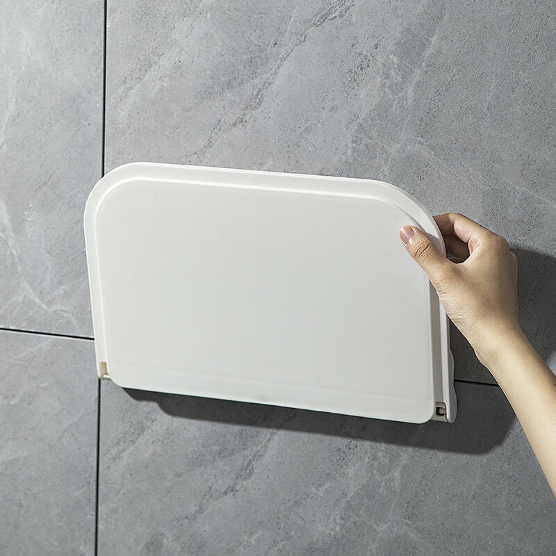 浴室卫生间置物架壁挂式可折叠免打孔放毛巾手机杂物简约收纳托架