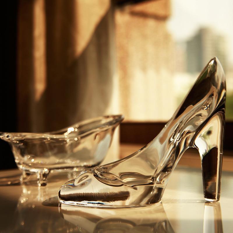 灰姑娘的玻璃高跟鞋水晶浴缸透明玻璃小装饰品婚庆派对情人节礼物