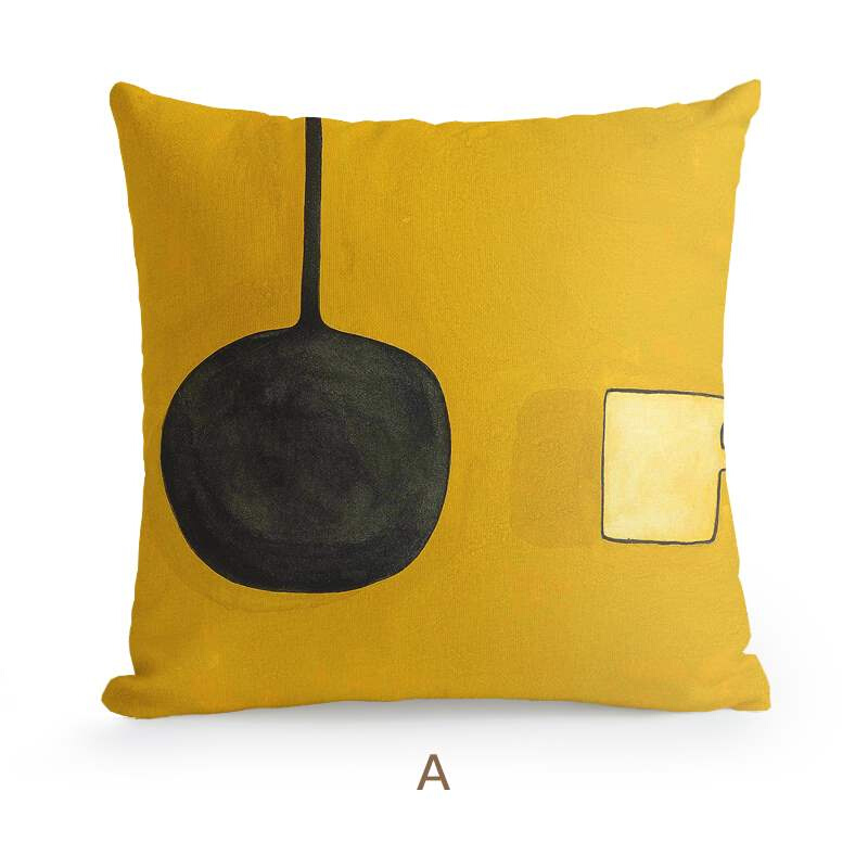欧式抽象艺术客厅沙发抱枕时尚简约潮流复古靠垫靠枕靠背卧室枕套