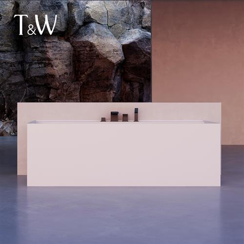 新款特拉维尔长方形人造石家用浴缸独立式小户型酒店民宿日式深泡