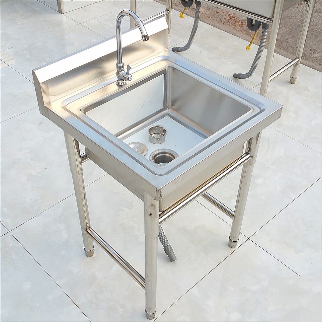 不锈钢水槽商用家用洗菜盆厨洗菜洗房碗池拖把可移动简易水单池子