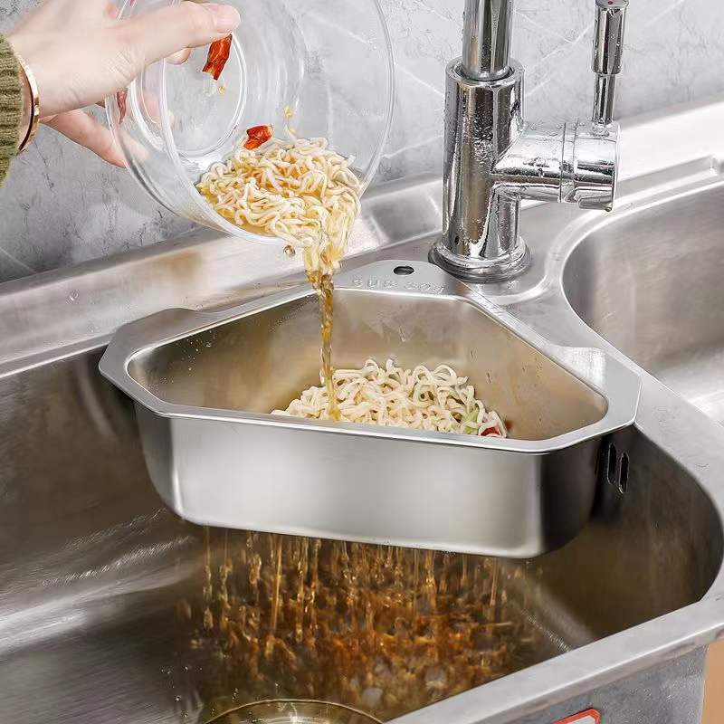 家用沥水篮厨房水槽滤水篮家用洗碗池过滤网可挂式剩菜剩饭过滤筐