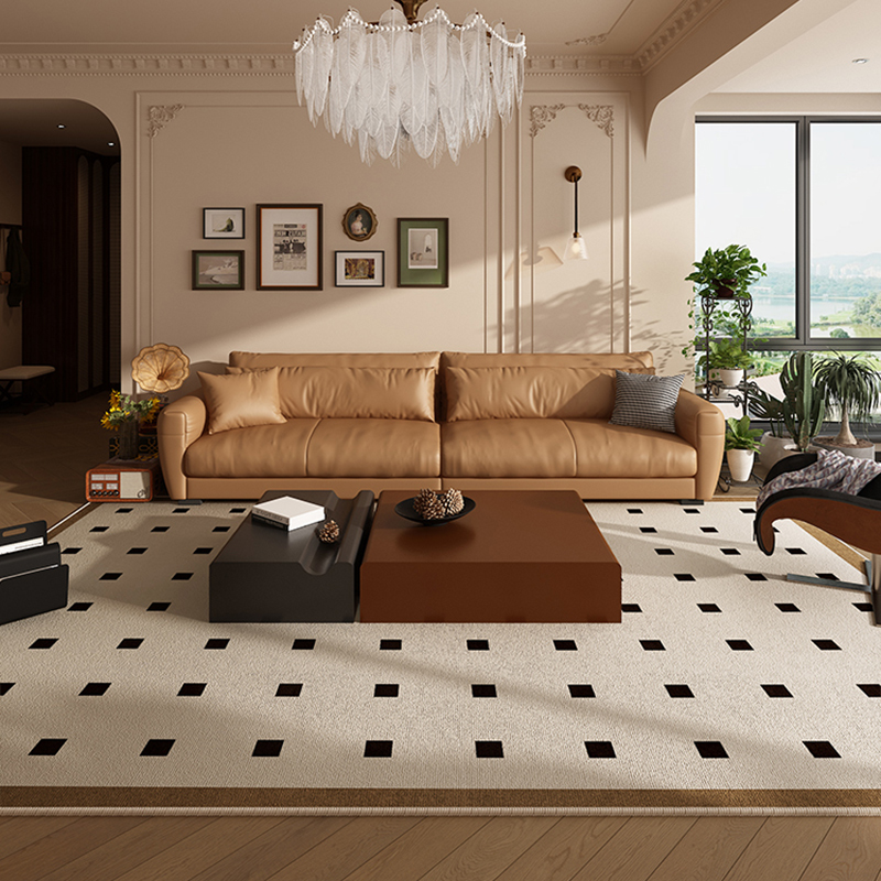 赫艺复古地毯客厅防水防污可擦沙发茶几垫卧室毯美式高级2023新款
