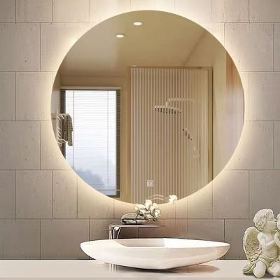 圆形镜子挂墙智能浴室镜卫生间带灯触摸屏感应防雾发光壁挂镜
