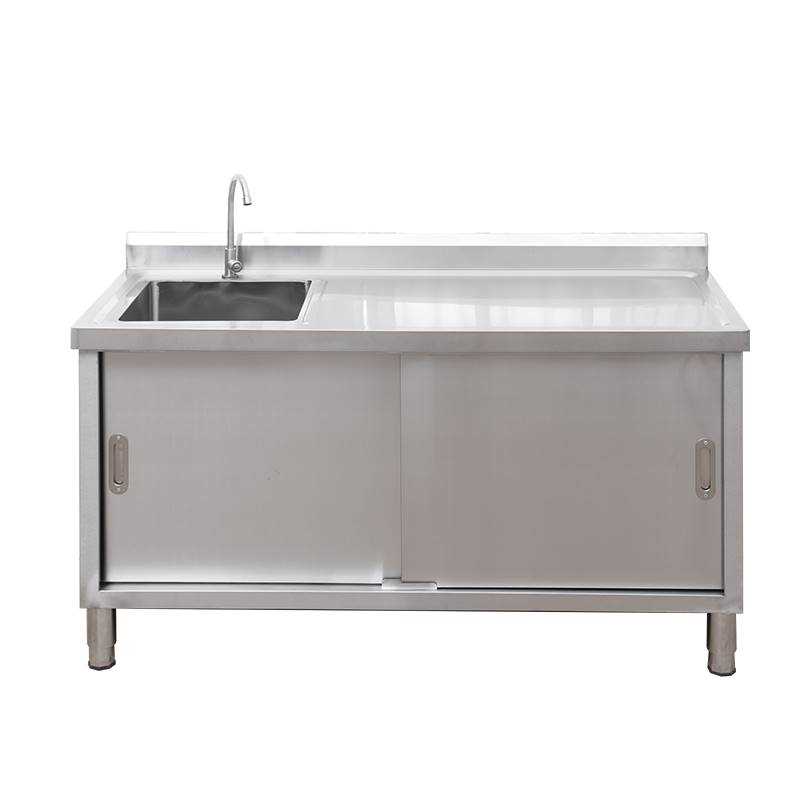 厨房不锈钢洗菜池盆水池水槽v一体橱柜洗碗操作台家用商用定制304