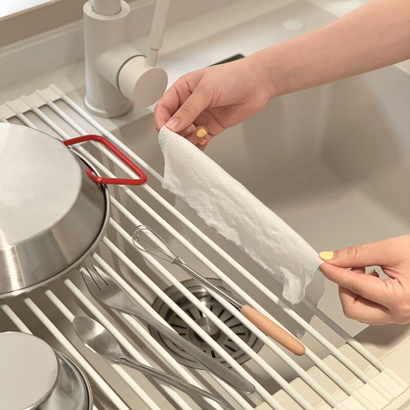 家用厨房硅胶可折叠水槽沥水架 碗碟收纳置物架沥水篮控水神器