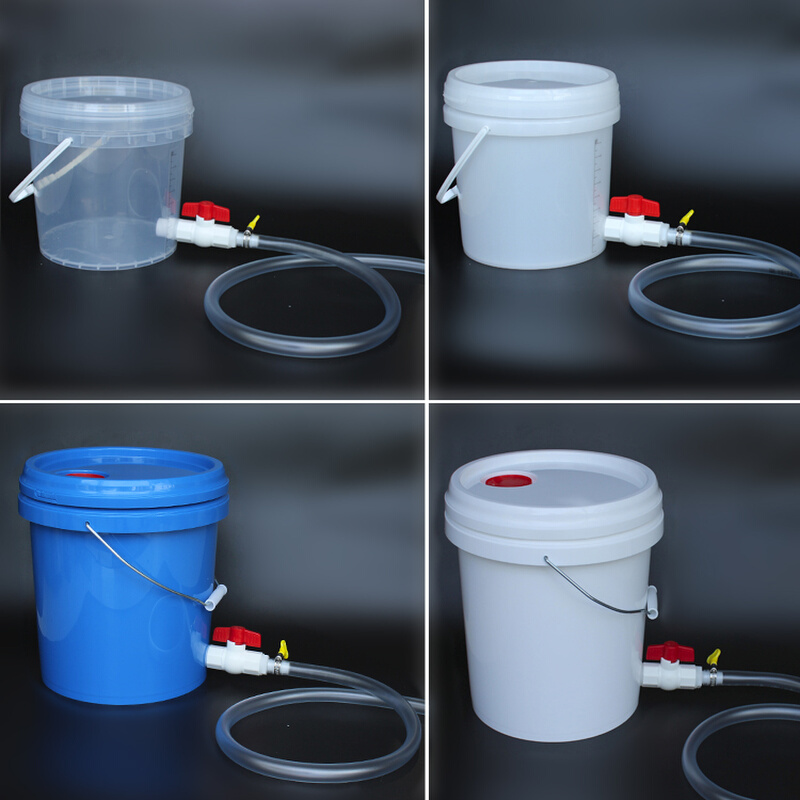 排水桶加厚塑料5L10升带盖水龙头阀门带放水开关房屋空调接水桶