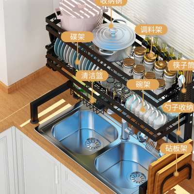 厨房水槽置物架台面碗盘收纳架多功能洗碗架沥水架水池放碗碟架子