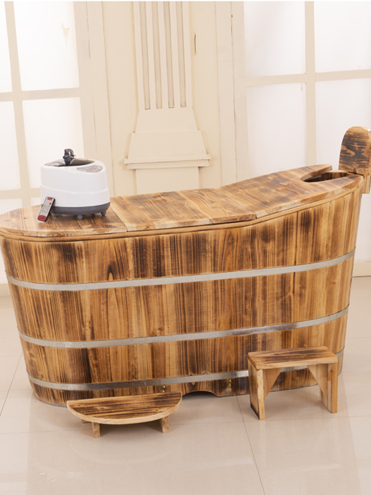新品加厚木桶浴桶沐浴桶成人泡澡桶汗蒸熏蒸桶浴缸浴盆实木质