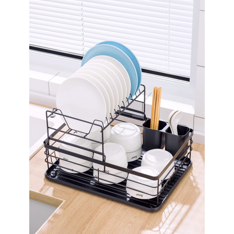 厨房碗盘收纳沥水架家用沥碗架放碗架水槽置物架盘子碗碟筷沥水篮