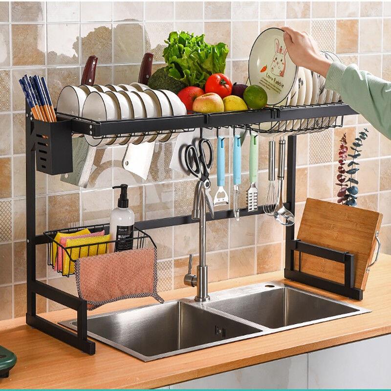 厨房沥水架碗碟置物架免打孔水槽台面沥水篮筷子筒砧板锅盖