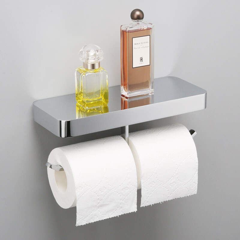 卷纸架全铜手机厕纸架家用擦手纸壁挂式马桶纸巾架子卫生间纸巾盒