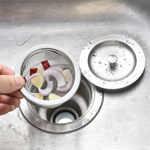 水槽过滤网水池洗手盆漏水塞厨房碗槽堵水塞子不锈钢地漏菜盆盖子
