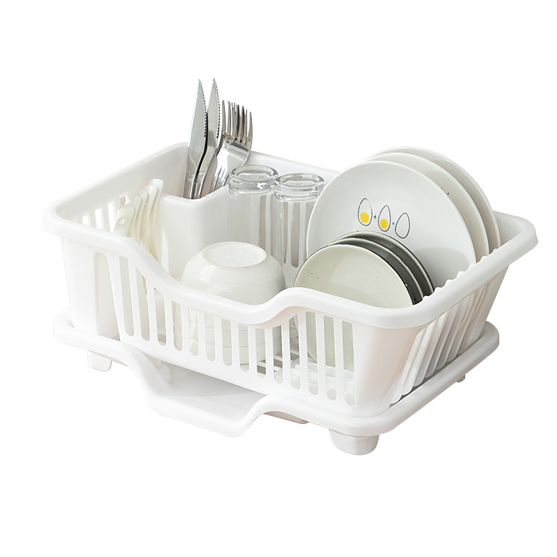厨房台面碗碟沥水篮加厚水槽置物架家用碗筷收纳盒塑料碗架滤水柜