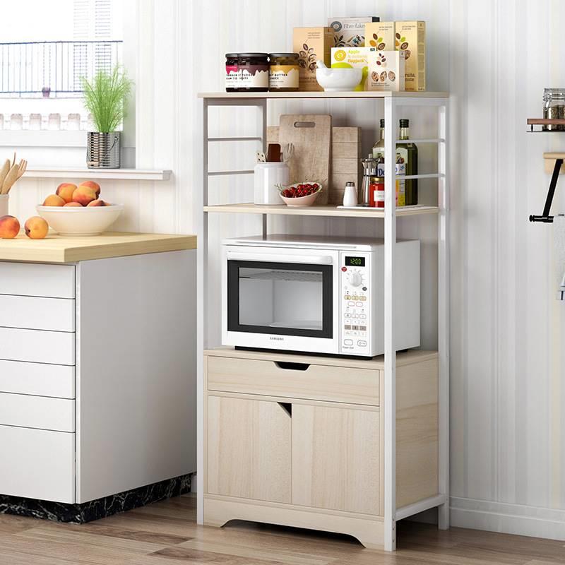 厨房电器收纳帮手置物架家用微波炉架欧式多功能客厅厨房储物碗柜