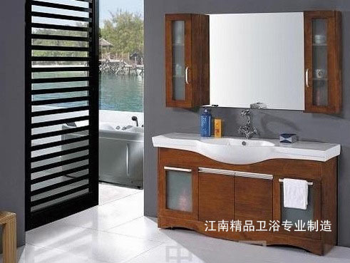 网红欧式美式橡木浴室柜组合实木浴柜洗脸盆柜洗手盆柜洗漱台XM80