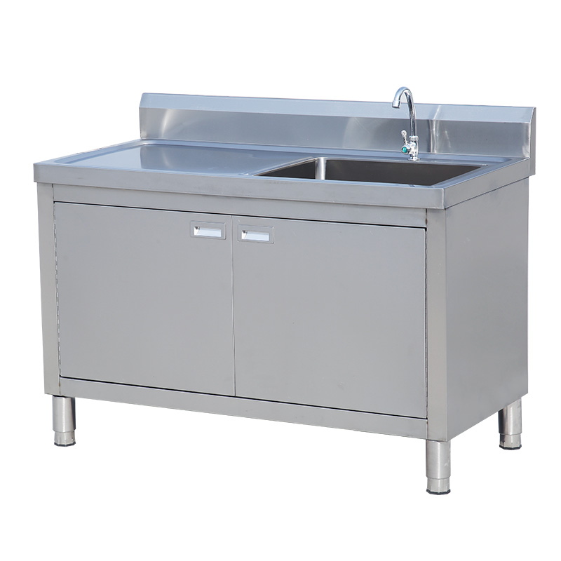 厨房不锈钢橱柜一体式洗菜盆带平台水槽阳台柜洗菜柜洗衣池单槽