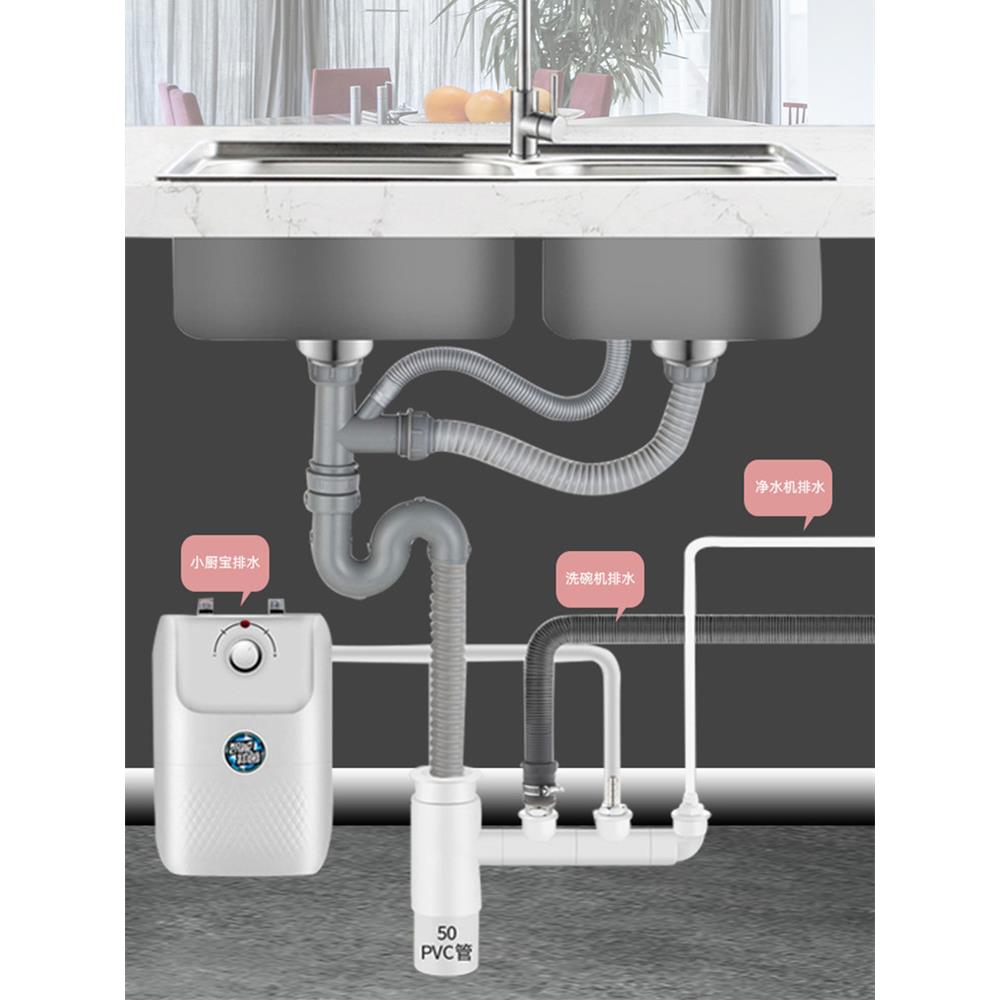 厨房下水管三通防臭神器洗菜盆水槽多功能洗碗机排水管多功能接头
