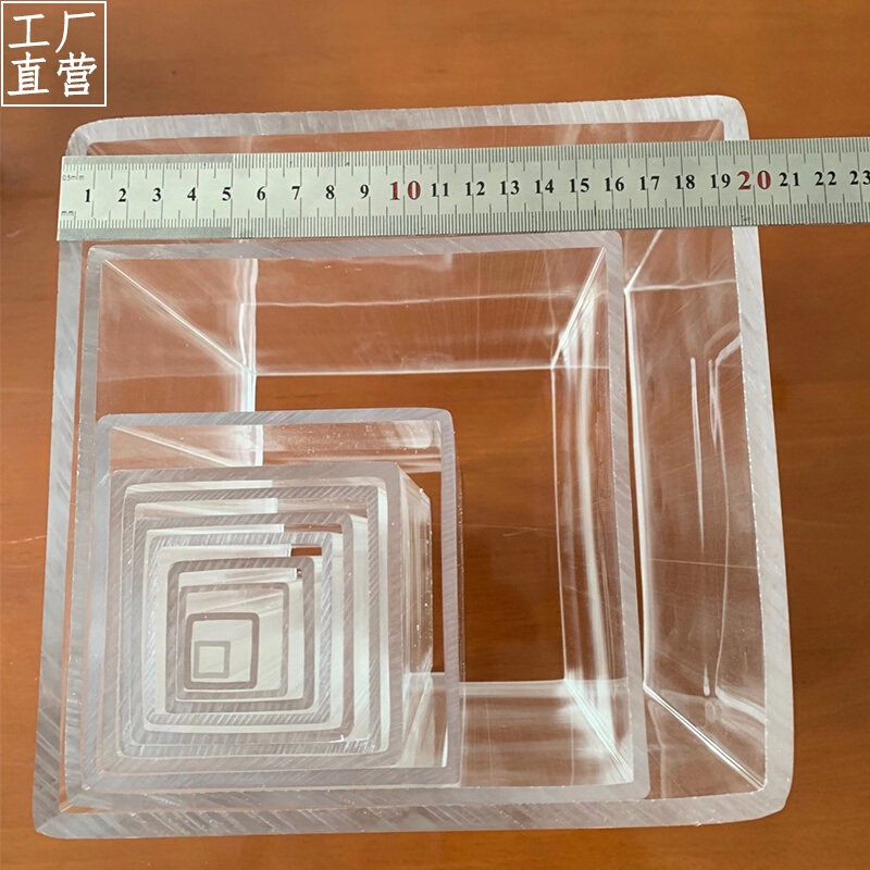 工厂直营高透明亚克力方形管有机玻璃正长方矩椭圆形空心加工定制