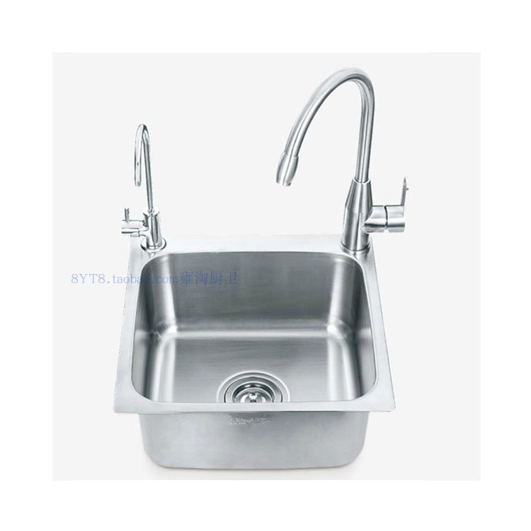 网红新款SUS304不锈钢厨房加厚洗菜盆手工水槽单槽小号洗碗池双孔