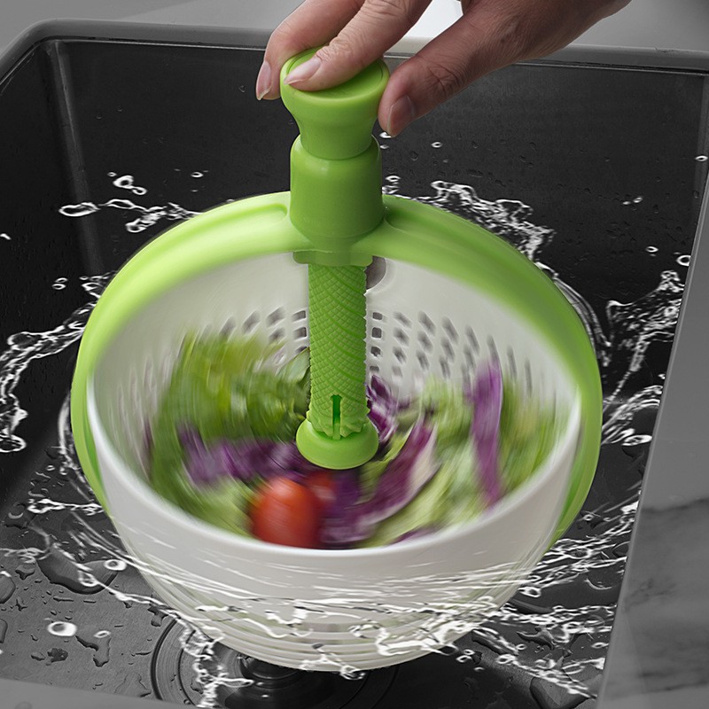 速发旋转洗菜盆沥水篮厨房家用塑料水果盘客厅水槽滤水菜篓淘洗菜