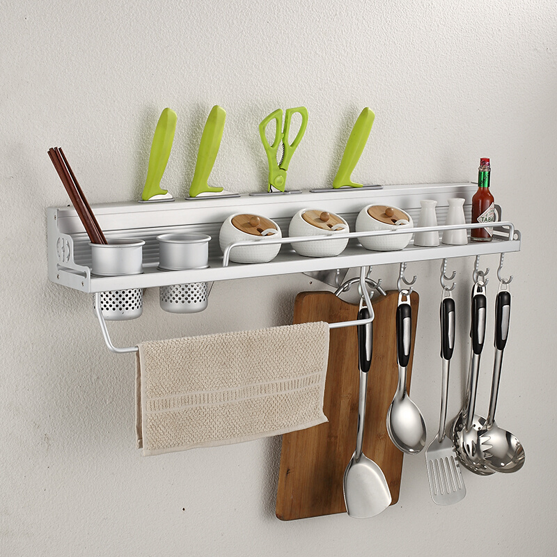 厨房置物架太空铝挂件厨卫用品五金挂架厨具刀架调味料免打孔壁挂