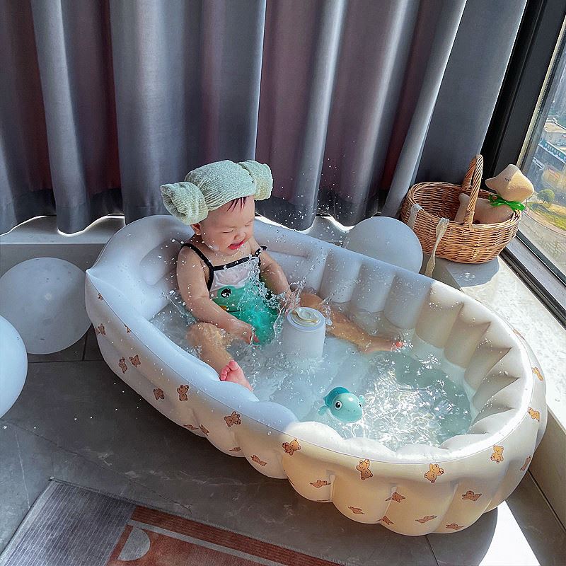 网红婴儿游泳池家用宝宝可折叠充气加厚儿童洗澡婴幼儿室内浴缸泳