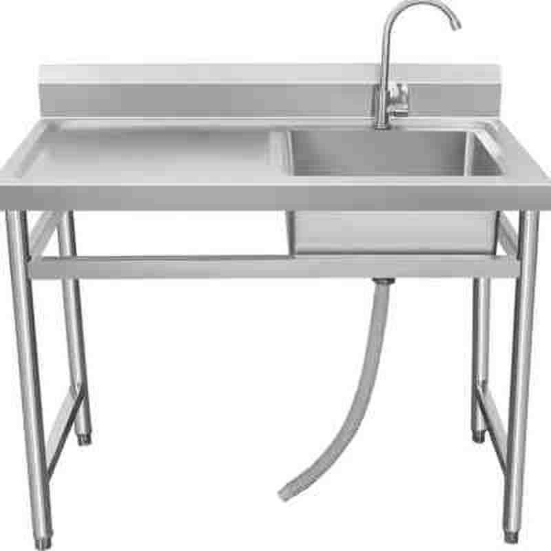 网红厨房不锈钢水槽带支架简易洗碗洗手盆台面一体式洗菜盆水池单