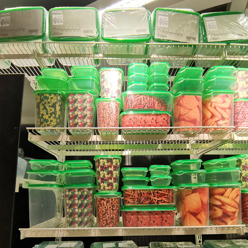 宜家国内代购普塔冰箱食品冷藏密封盒收纳保鲜盒子塑料便当17件套