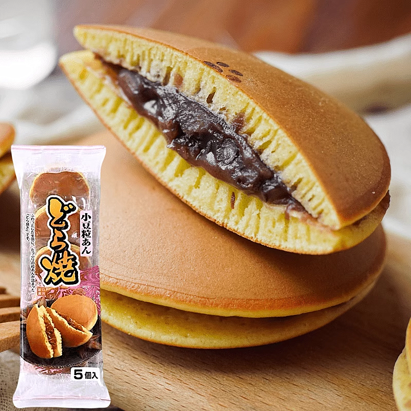 现货日本进口零食日吉原味小红豆夹心铜锣烧日式面包营养早餐糕点