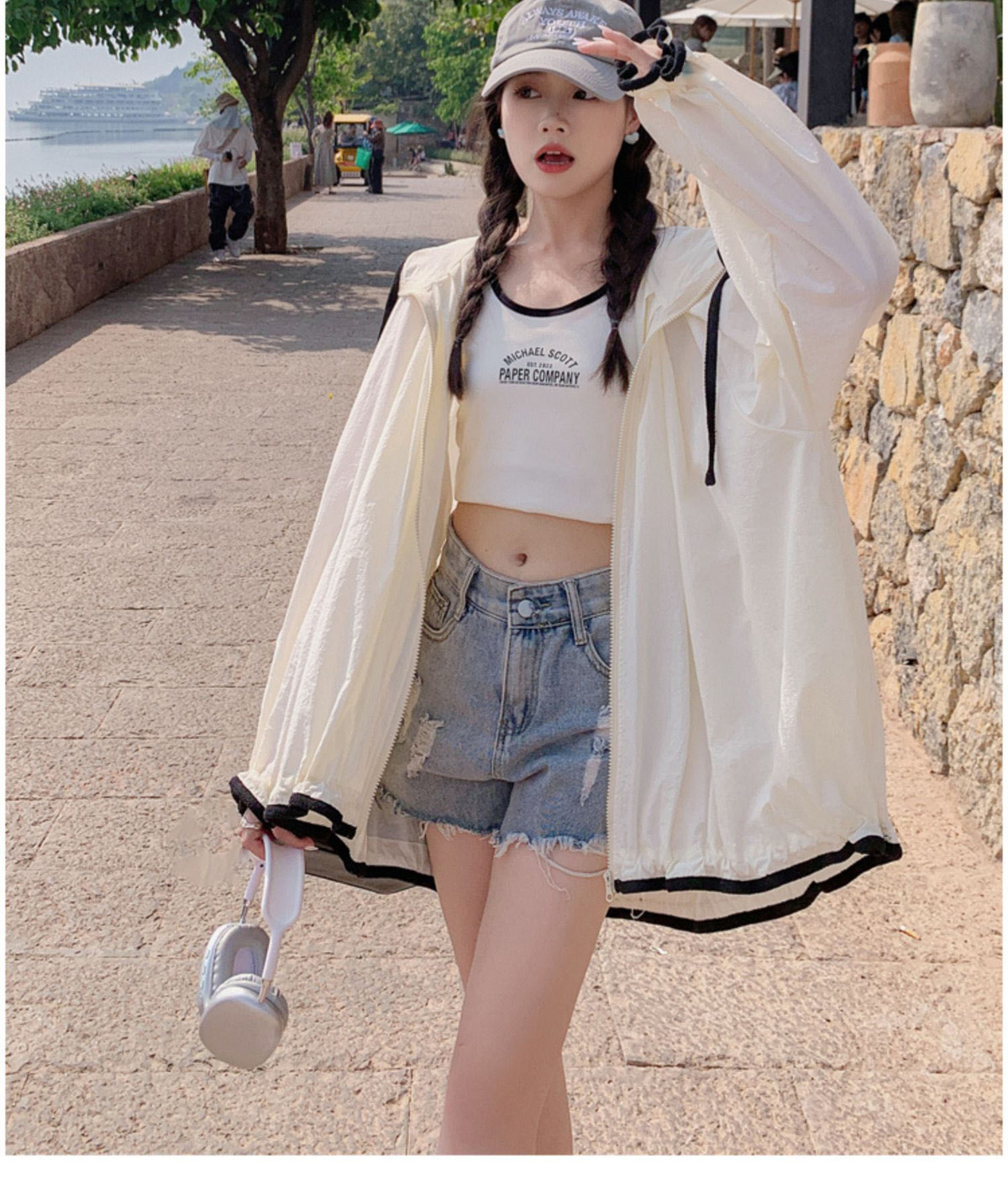 时尚小仙女防晒衣女夏季新款长袖外穿薄款外套韩版宽松透气防晒服