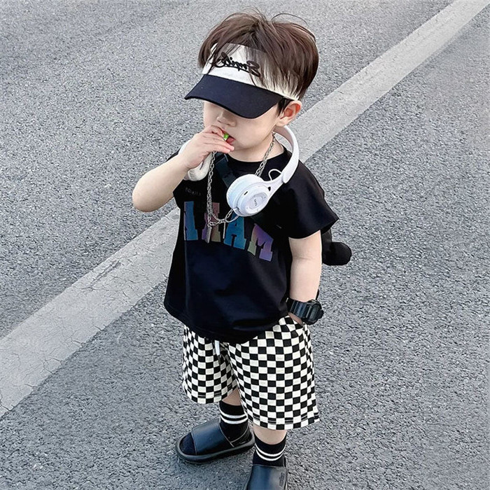 韩国男童夏装2022新款夏季帅气宝宝背心套装炸街中小童洋气两件套