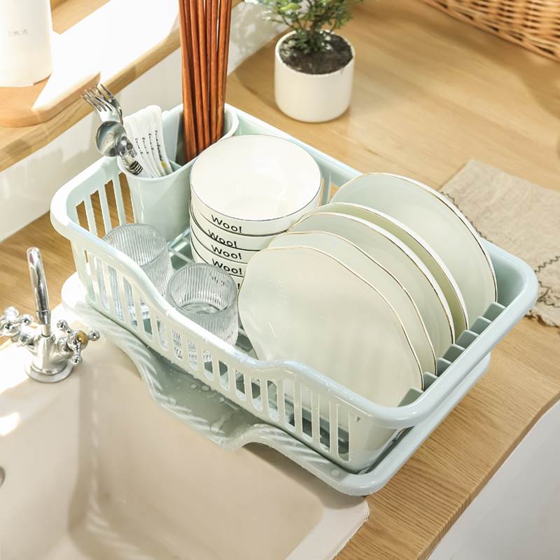 厨房台面碗碟沥水篮水槽置物架塑料餐具家用放碗筷滤水收纳盒碗柜