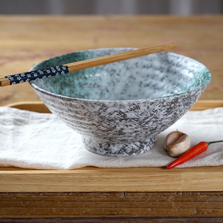 釉下彩陶瓷日式拉面碗味千料理喇叭7.5寸斗笠碗大号汤泡面碗家庭