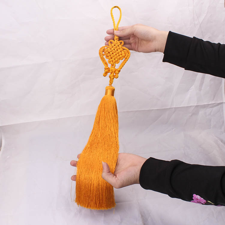 加长款50厘米人造丝中国结流苏穗子垂直柔顺特色手工艺品装饰挂件