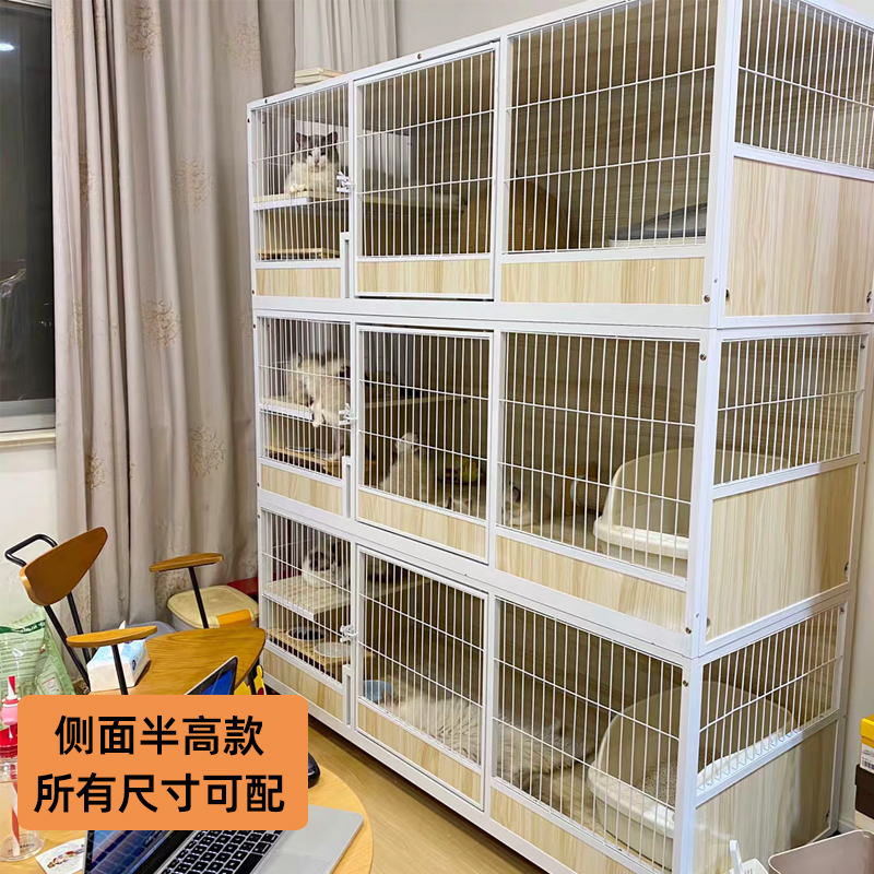 猫笼别墅超大自由空间家用猫笼子室内繁育带猫咪豪华猫舍实木猫屋