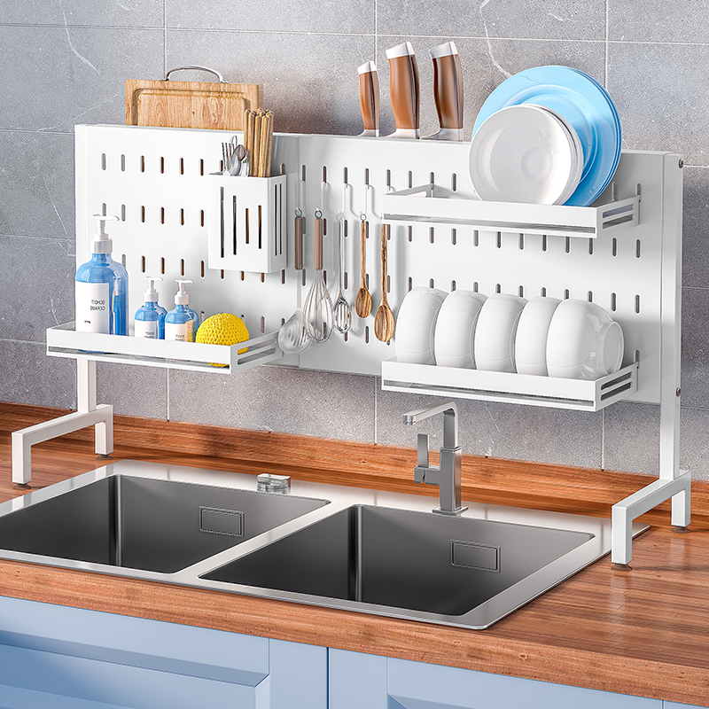 厨房碗架碗碟碗盘沥水架不锈钢水槽置物架多功能刀架碗筷收纳架