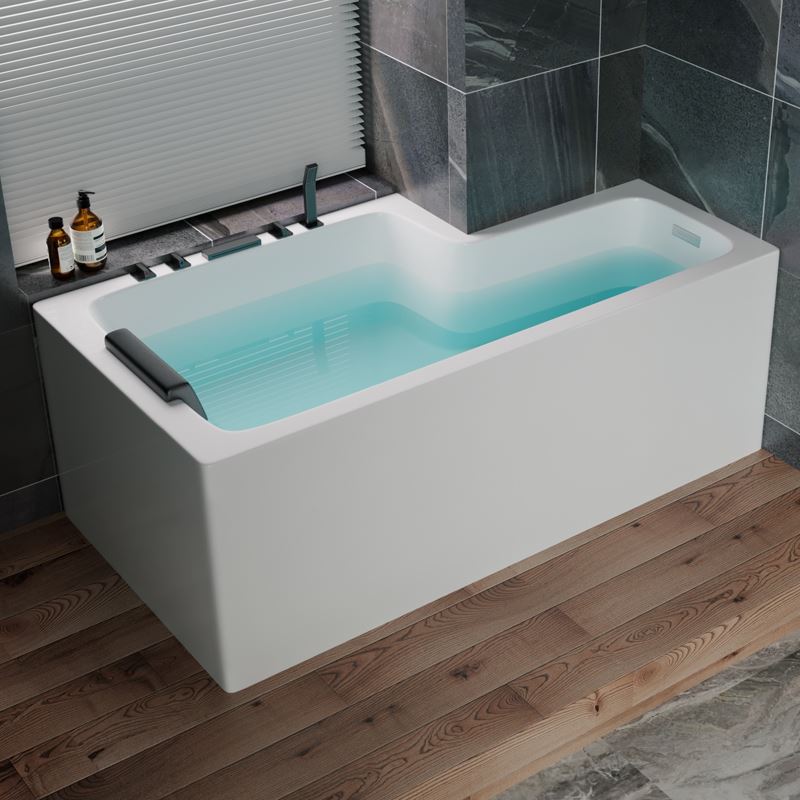 切角浴缸定做0.9-1.8米小户型家用成人浴缸日式定制包墙角 包水管