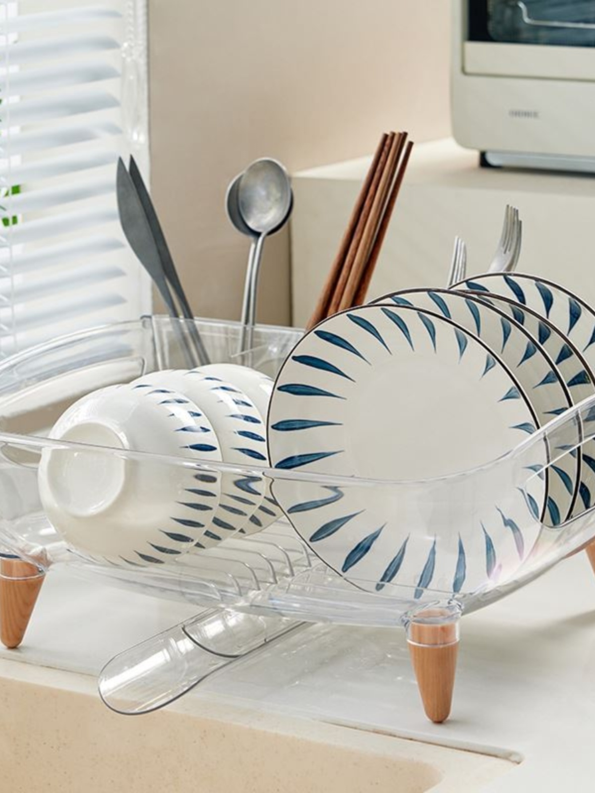 厨房置物架碗碟筷碟盘餐具收纳盒家用台面碗篮水槽放碗架沥水架