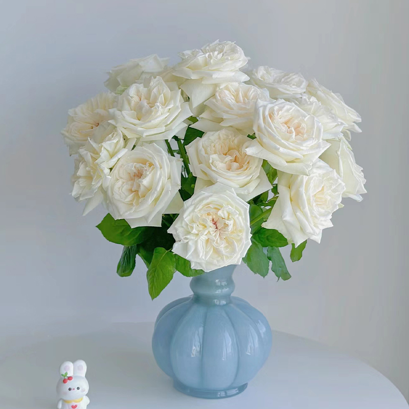【天猫U先】花点时间10枝白荔枝玫瑰家用插花云南直发鲜花速递