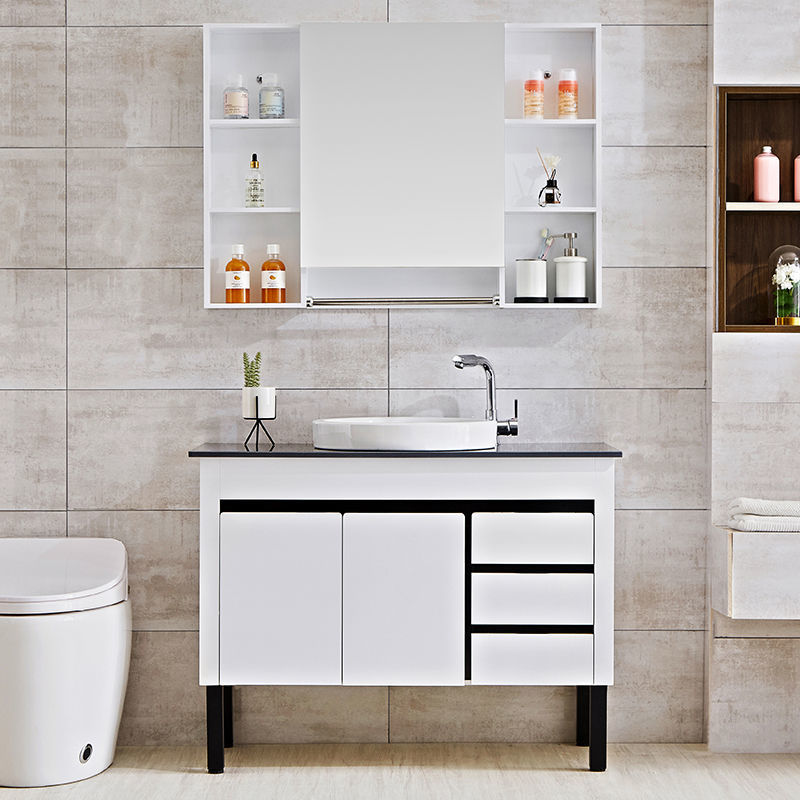 浴室柜组合卫生间小户型洗脸盆落地式现代简约台盆柜洗手盆洗漱台