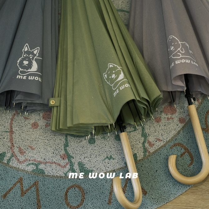 MEWOWLAB懵物|小狗雨伞西高地雨伞长柄伞16骨双人伞强力防风防雨