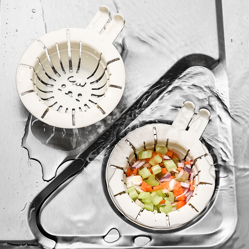 厨房可提兔耳水槽过滤网下水沥水篮洗碗池水池垃圾洗菜盆漏水槽架