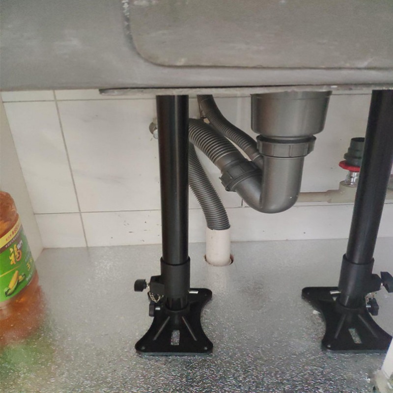 洗菜盆支撑架免打孔 石英石 厨房水槽台下架 固定 洗手盆托架跨境
